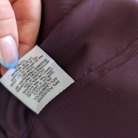 Teenflo Black Blazer Longline Button Down Fits Medium Made In Canada Wool Blend - Picture 2 of 10